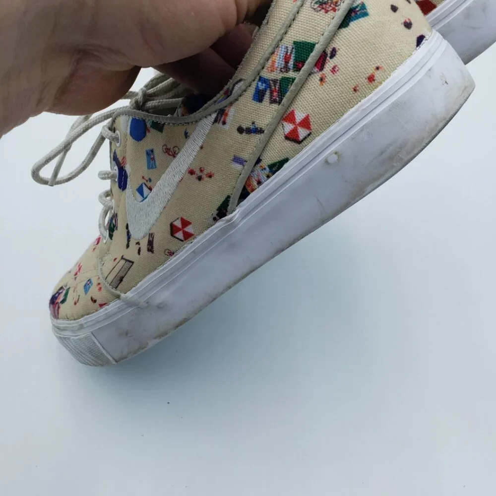 Nike Stefan Janoski Zoom‎ Sneakers 7.5 Mens Beach Day Lace Up Shoes Tan